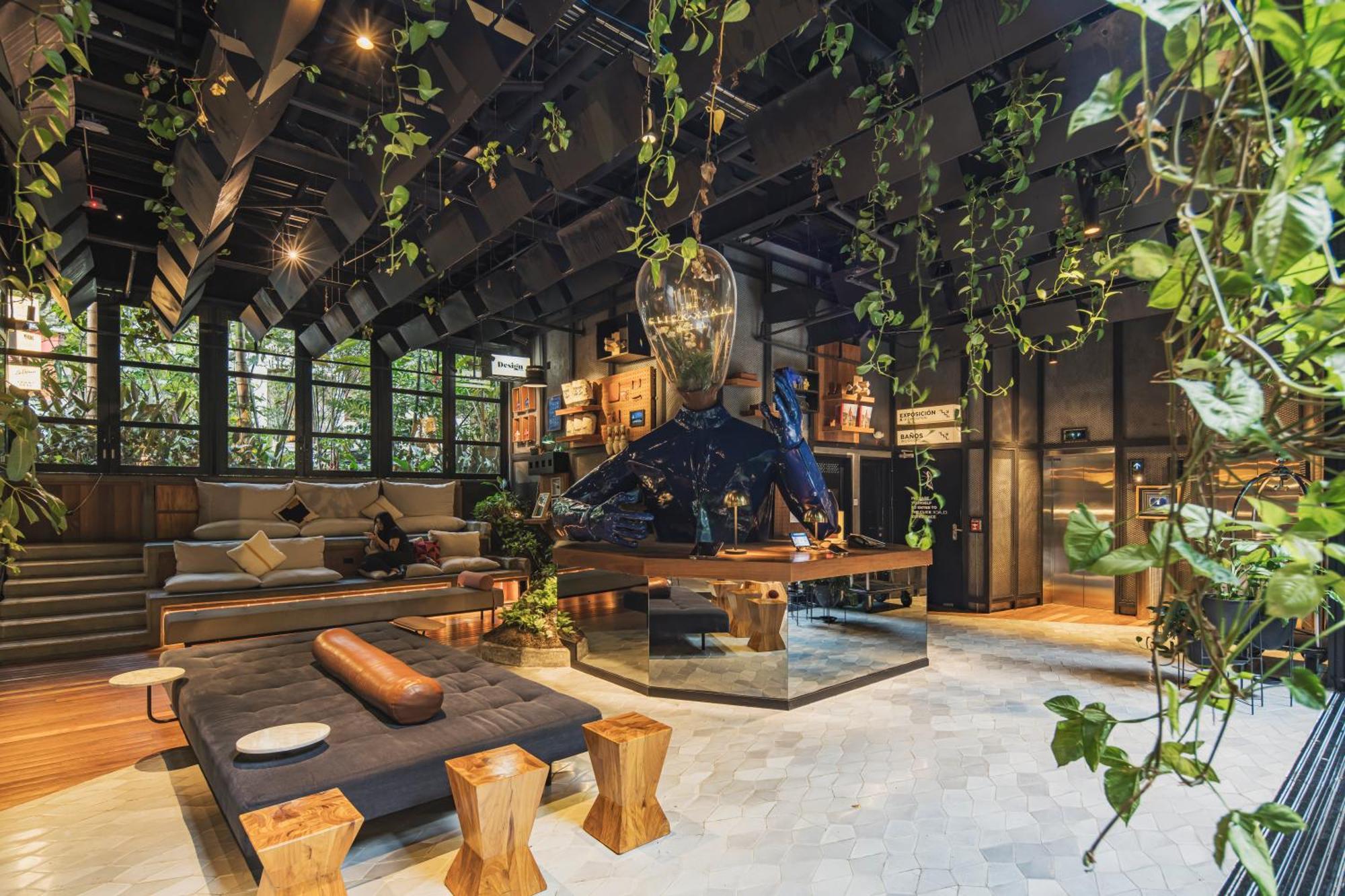 The Click Clack Hotel Medellin Ngoại thất bức ảnh The interior of the hotel